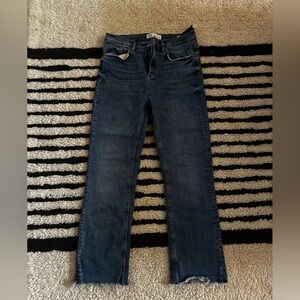 Zara Blue Ankle Cropped Bootcut Jeans